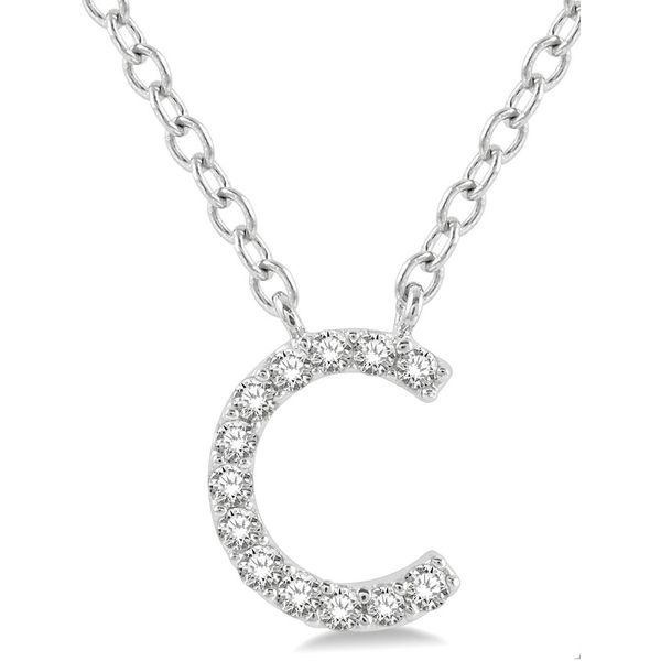 10KT White Gold Diamond C Initial Necklace Whidby Jewelers Madison, GA