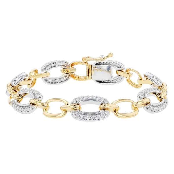 Two Tone 14Kt Cable Link Bracelet Whidby Jewelers Madison, GA