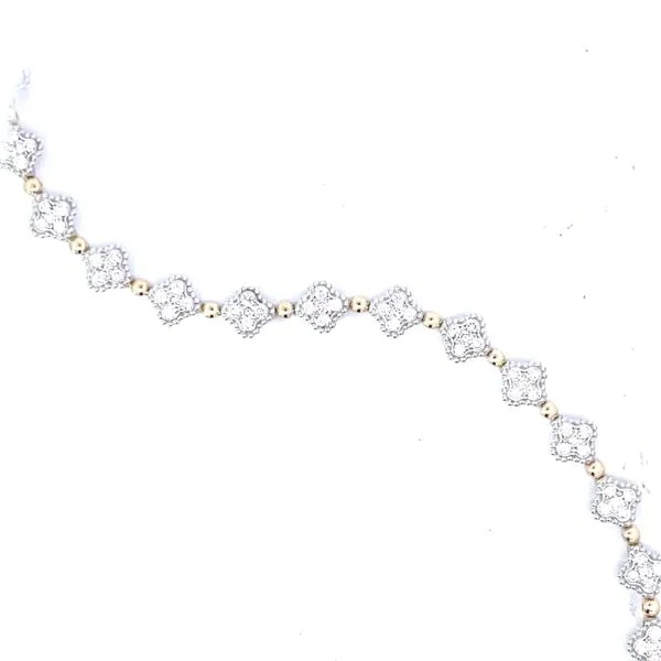 Two Tone 14Kt Diamond Flower Bracelet Whidby Jewelers Madison, GA