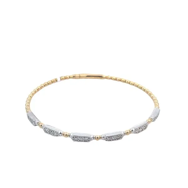 Two Tone 14Kt Flexible Bangle Bracelet Whidby Jewelers Madison, GA