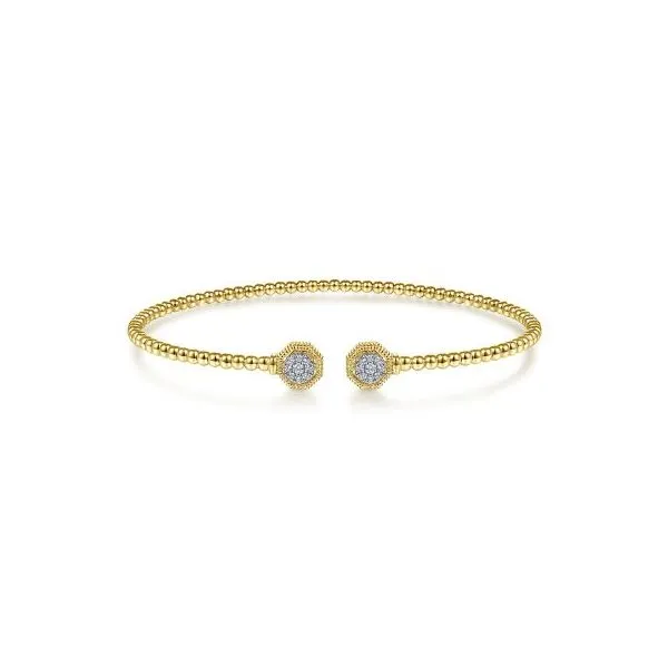 Yellow 14Kt Bujukan Bead Cuff Bracelet Whidby Jewelers Madison, GA