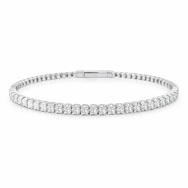 Round Diamond Flexible Bangle Bracelet in 14kt White Gold – 1ctw Whidby Jewelers Madison, GA