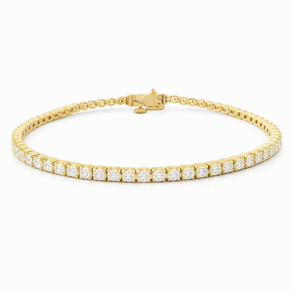 Round Diamond Tennis Bracelet in 14kt Yellow Gold (3ctw) Whidby Jewelers Madison, GA
