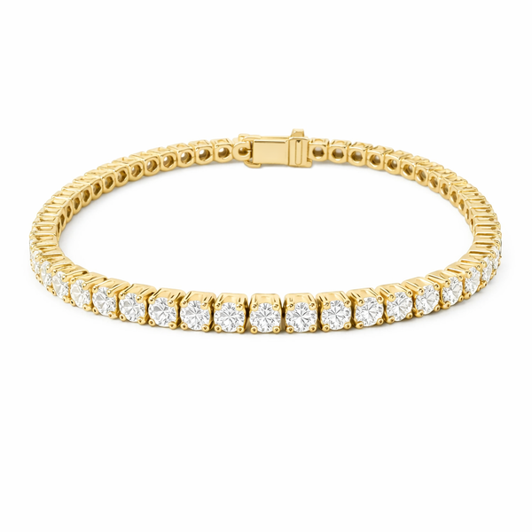 Round Diamond Tennis Bracelet in 14kt Yellow Gold (5.00ctw) Whidby Jewelers Madison, GA