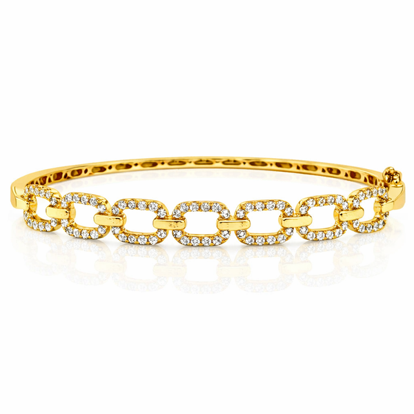 Diamond Link Bracelet in 14kt Yellow Gold (0.85ctw) Whidby Jewelers Madison, GA