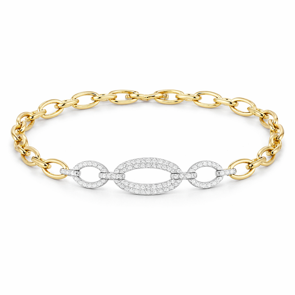 Diamond Link Bracelet in 14kt Yellow Gold – .75ctw Whidby Jewelers Madison, GA