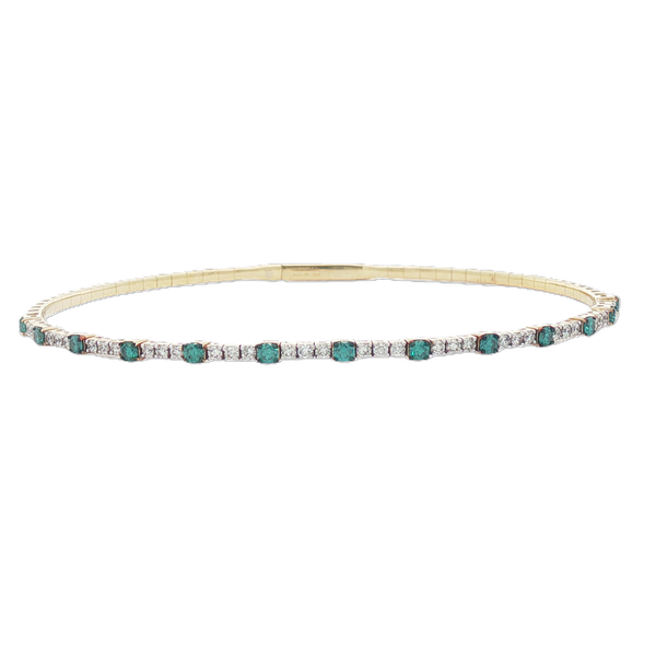 Blue & White Diamond Tennis Bracelet in 14kt Yellow Gold – .75ctw Whidby Jewelers Madison, GA