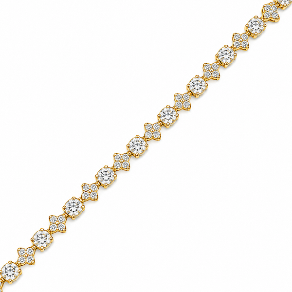 14kt Yellow Gold 5.10ctw Round Brilliant Diamond Bracelet Whidby Jewelers Madison, GA
