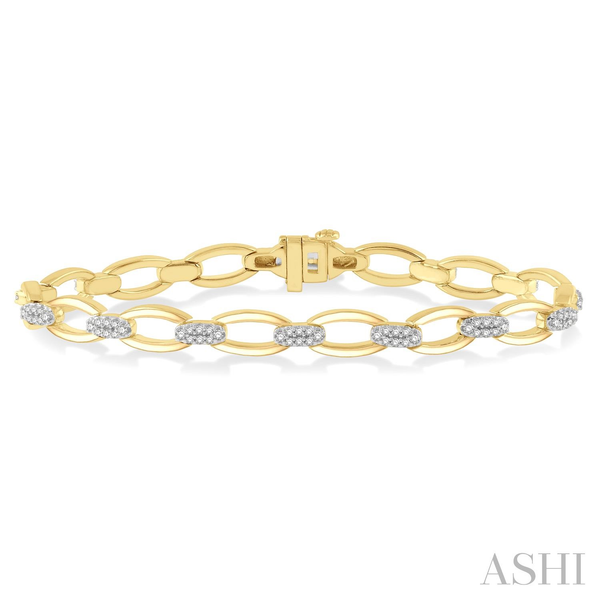 14KT Yellow Gold Diamond Link Bracelet Whidby Jewelers Madison, GA
