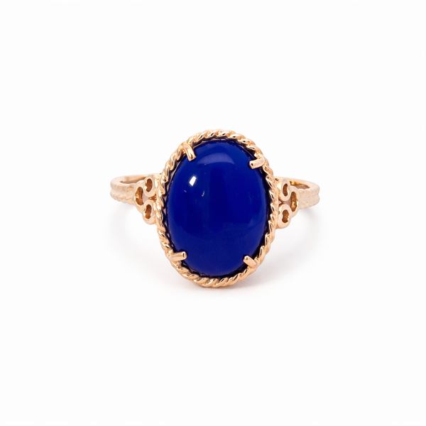 Yellow 14 Karat Lapis Fashion Ring Whidby Jewelers Madison, GA