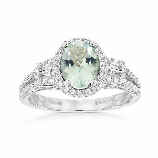 White 14 Karat Aquamarine Fashion Ring Whidby Jewelers Madison, GA