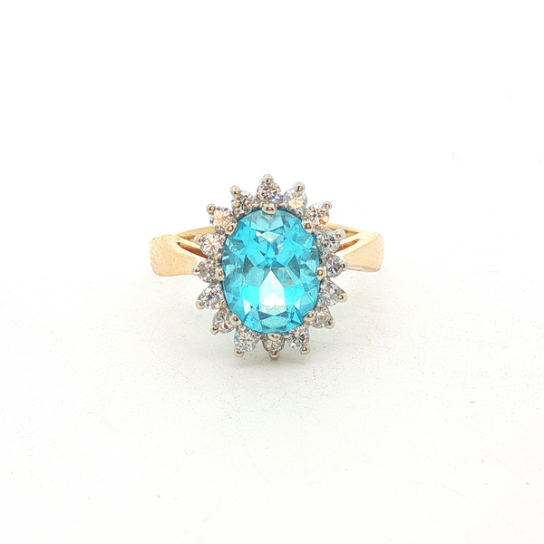 Blue Topaz & Diamond Fashion Ring Whidby Jewelers Madison, GA
