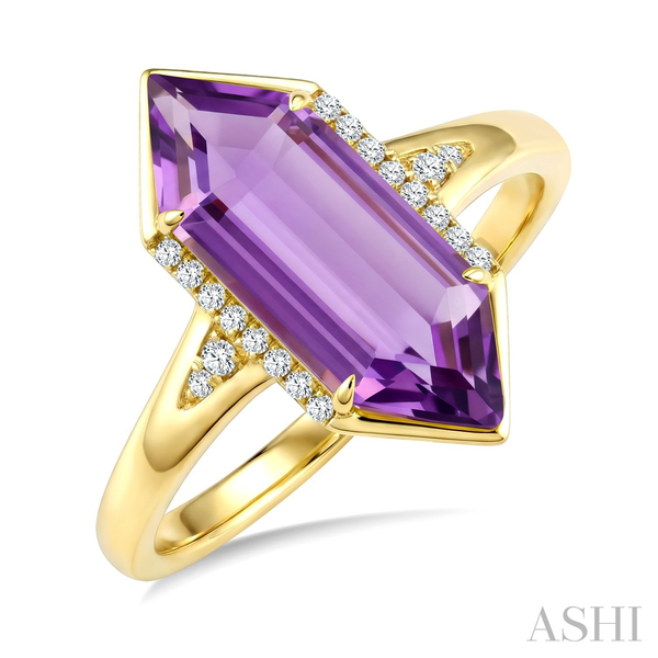 10KT Yellow Gold Amethyst & Diamond Accent Ring Whidby Jewelers Madison, GA