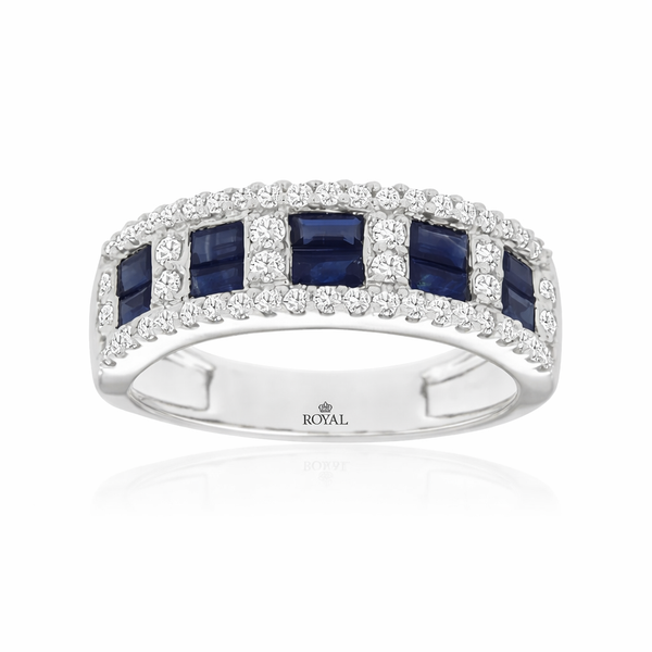 14 Karat White Sapphire and Diamond Fashion Ring Whidby Jewelers Madison, GA