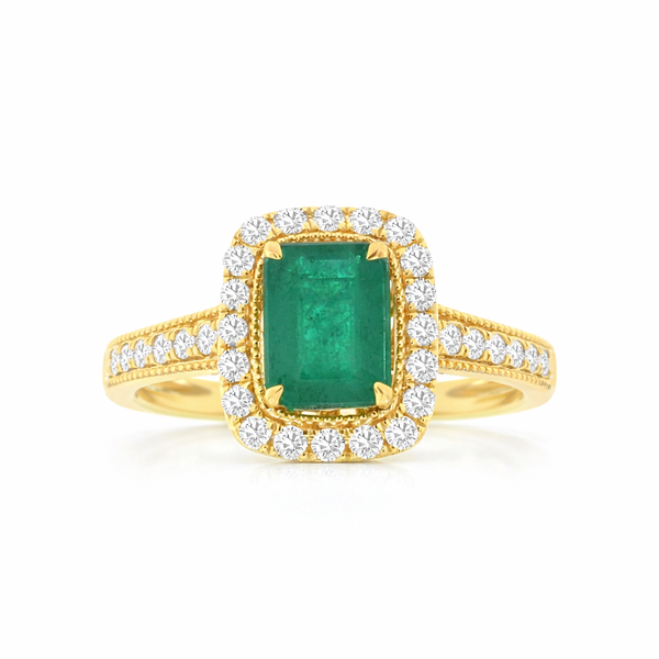 Yellow 14 Karat Emerald Fashion Ring Whidby Jewelers Madison, GA