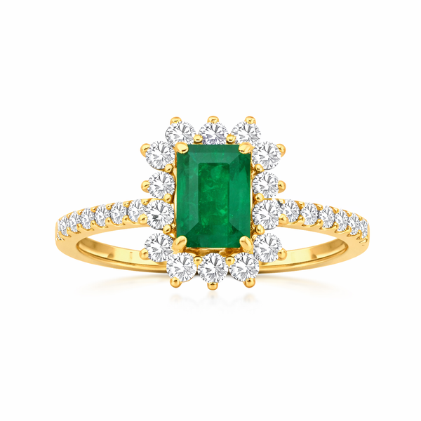 Yellow 14 Karat Emerald Fashion Ring Whidby Jewelers Madison, GA