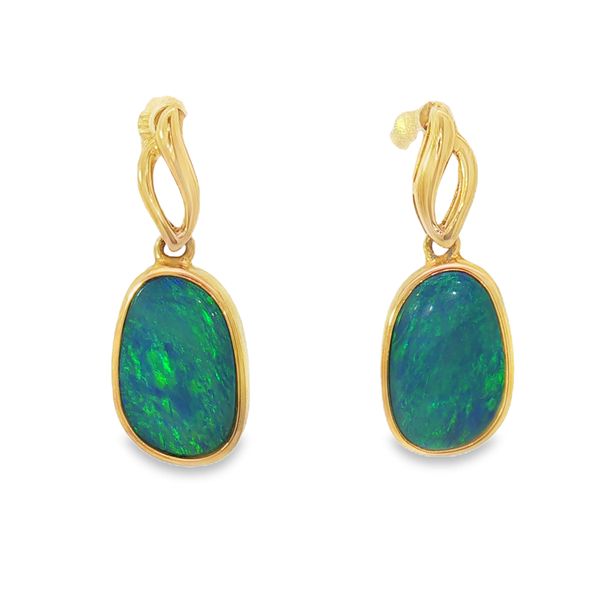 14kt Yellow Gold Opal Drop Earrings Whidby Jewelers Madison, GA