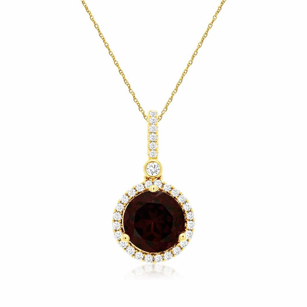 Yellow 14 Karat Garnet Pendant Whidby Jewelers Madison, GA