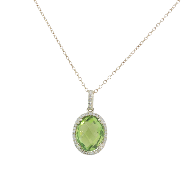 Yellow 14 Karat Peridot Pendant Whidby Jewelers Madison, GA