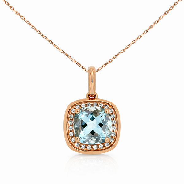 Ros�&copy; 14 Karat Aquamarine Pendant Whidby Jewelers Madison, GA