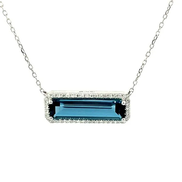 14Kt White London Blue Necklace Whidby Jewelers Madison, GA