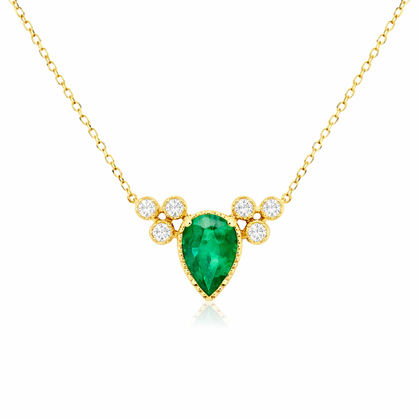 Yellow 10 Karat Emerald Necklace Whidby Jewelers Madison, GA