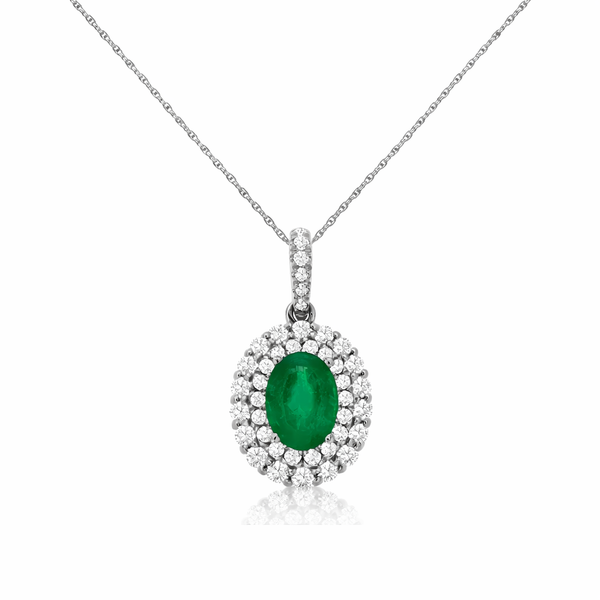 White 14 Karat Emerald Necklace Whidby Jewelers Madison, GA