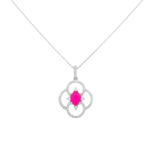 White 14 Karat Ruby Necklace Whidby Jewelers Madison, GA