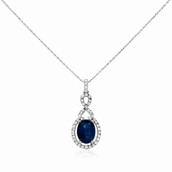White 14 Karat Sapphire Necklace Whidby Jewelers Madison, GA