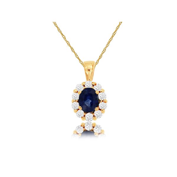 14Kt Yellow Oval Sapphire Necklace Whidby Jewelers Madison, GA