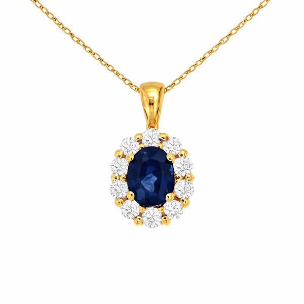 14Kt Yellow Oval Sapphire Necklace Whidby Jewelers Madison, GA