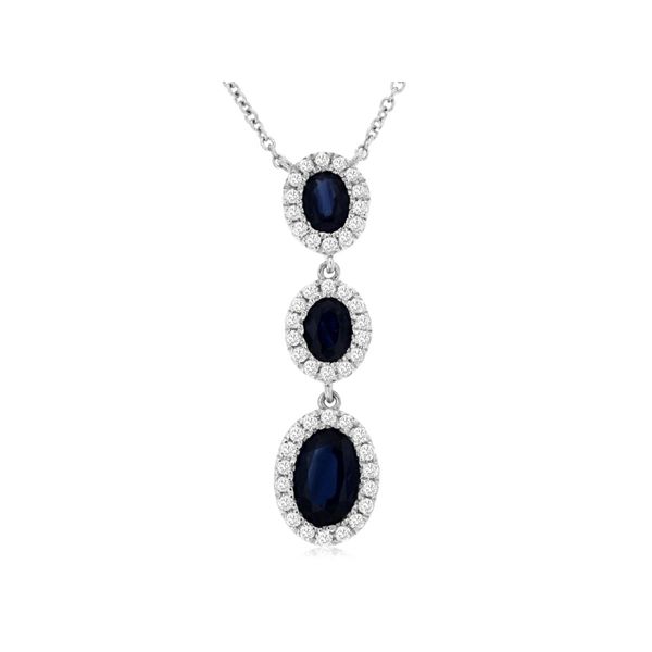 14Kt White Oval Sapphire Necklace Whidby Jewelers Madison, GA