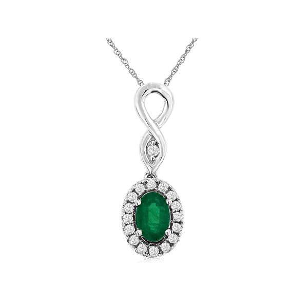 White 14 Karat Emerald Necklace Whidby Jewelers Madison, GA