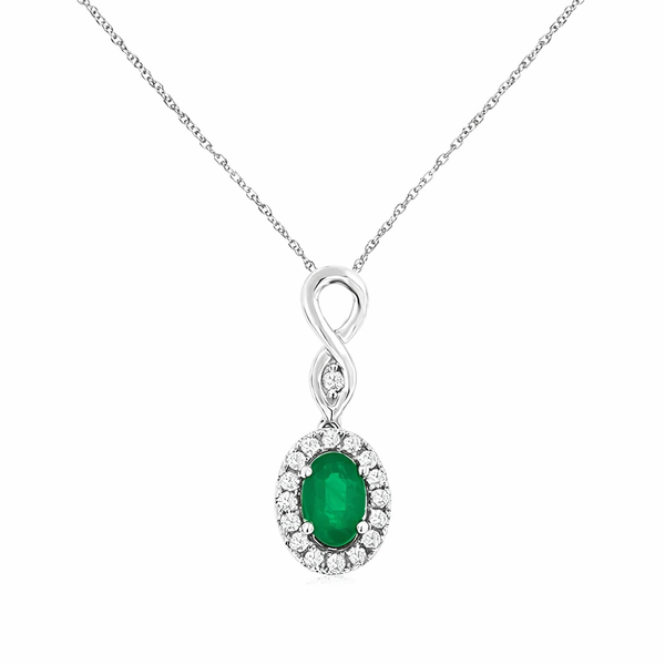 White 14 Karat Emerald Necklace Whidby Jewelers Madison, GA
