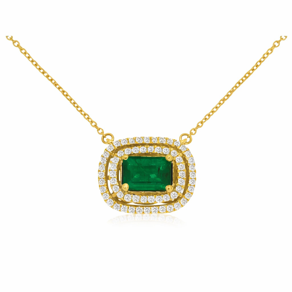 Yellow 14 Karat Emerald Necklace Whidby Jewelers Madison, GA