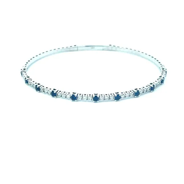 White 14Kt Sapphire Bangle Bracelet Whidby Jewelers Madison, GA