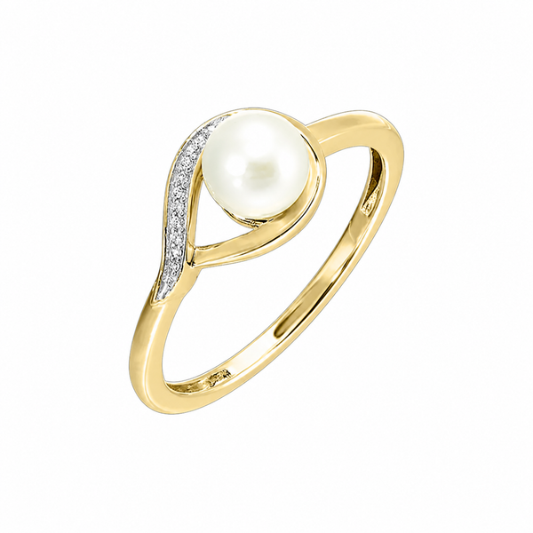 14kt Yellow Gold Pearl & Diamond Accent Ring Whidby Jewelers Madison, GA
