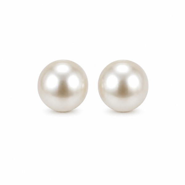 8mm Pearl Stud Earrings in 14kt White Gold Whidby Jewelers Madison, GA