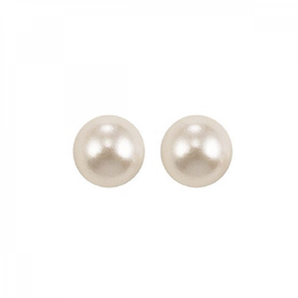 7.5mm Pearl Stud Earrings in 14kt White Gold Whidby Jewelers Madison, GA