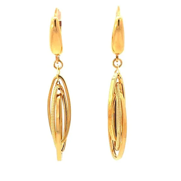 Yellow 14Kt Oval Dangle Earrings Whidby Jewelers Madison, GA