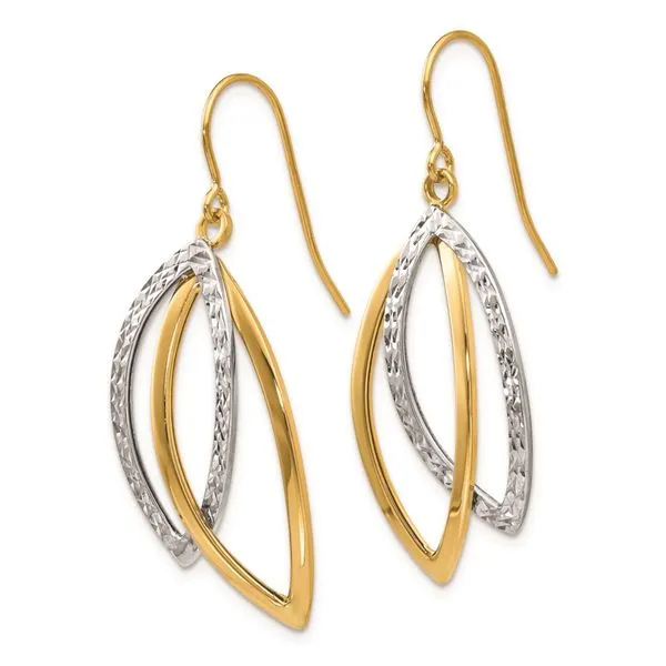 Two Tone 14Kt Marquis Dangle Earrings Whidby Jewelers Madison, GA