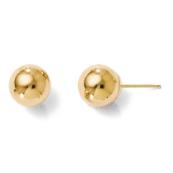 Yellow 14Kt 8Mm Gold Ball Earrings Whidby Jewelers Madison, GA
