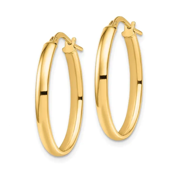Lady's Yellow 10Kt Oval Hoop Earrings Whidby Jewelers Madison, GA