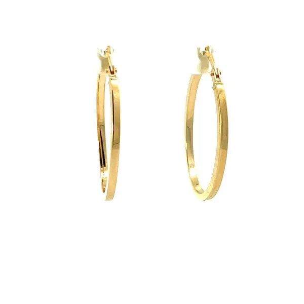 Yellow 10Kt Oval Hoop Earrings Whidby Jewelers Madison, GA