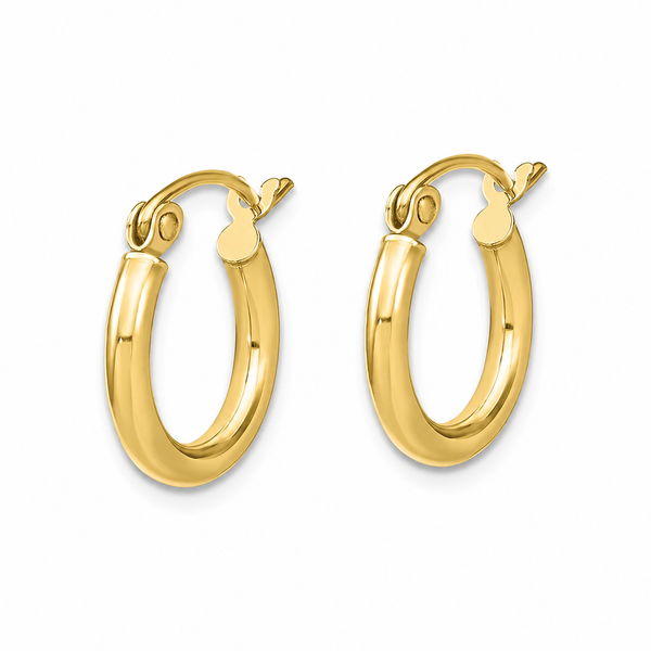 10Kt Yellow Gold Hoop Earrings | Classic Polished Gold Hoops Whidby Jewelers Madison, GA