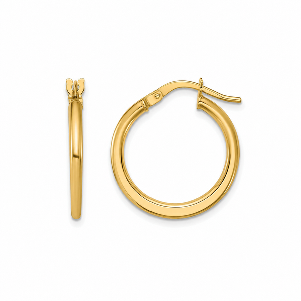 10Kt Yellow Gold Hoop Earrings | Classic Polished Gold Hoops Whidby Jewelers Madison, GA