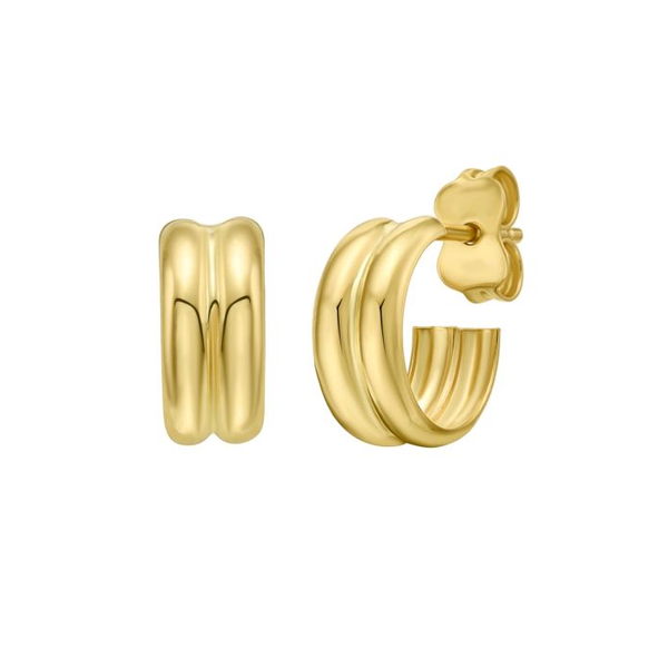 14Kt Yellow Gold Huggie Hoop Earrings Whidby Jewelers Madison, GA