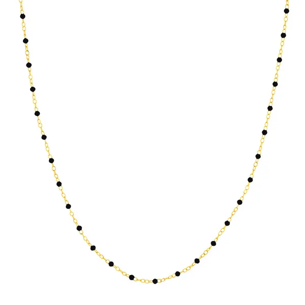 Yellow 14 Kt Black Enamel Bead Bracelet Whidby Jewelers Madison, GA