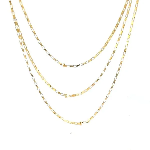 Yellow 14Kt Triple Graduated Necklace Whidby Jewelers Madison, GA
