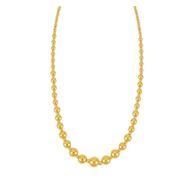Yellow 14Kt Bead Necklace